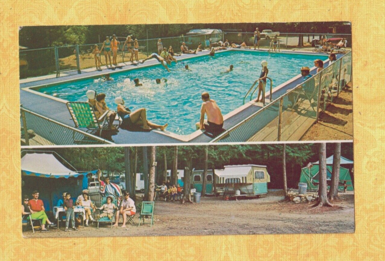 NY Lake George area 1960s era postcard MOUNT KENYON FAMILY CAMPGROUND 