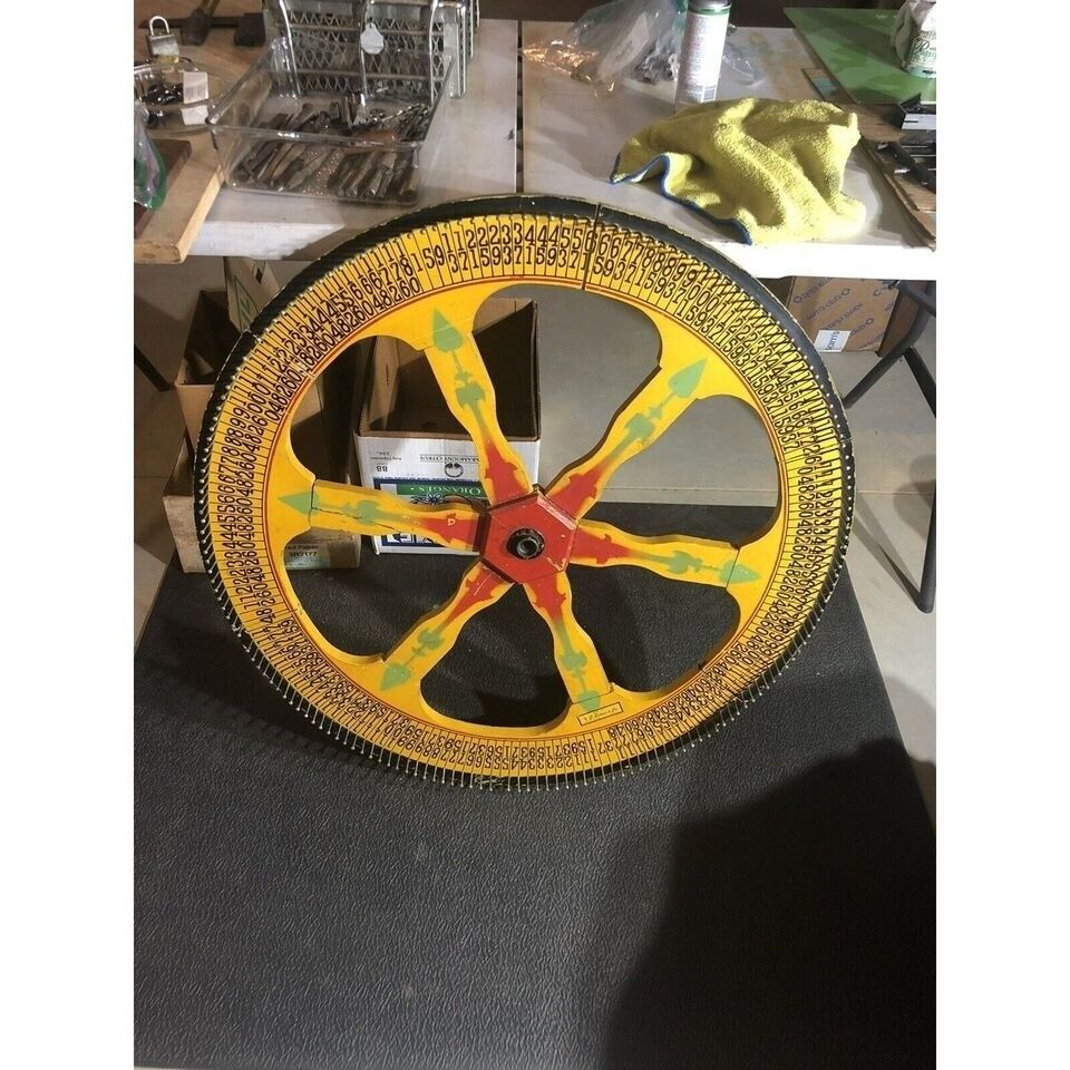 1930\'s H.C. Evans Mustard Gaming Wheel