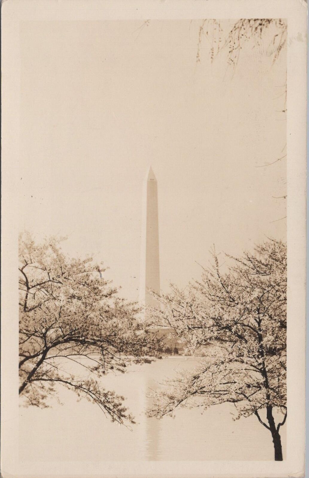 RPPC Postcard Washington Monument Washington D.C. 1938