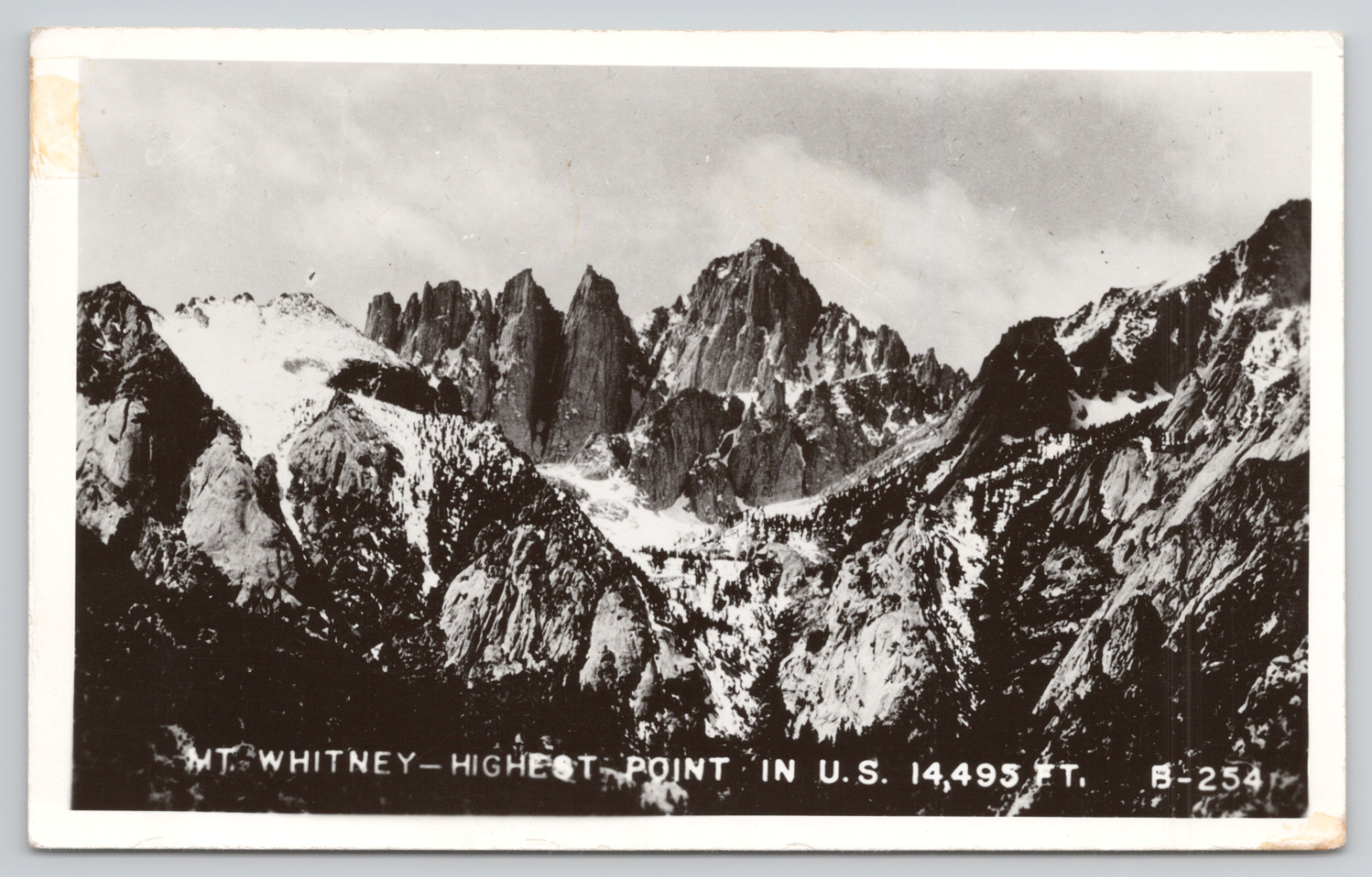 RPPC California Mount Whitney Inyo National Forest Real Photo Postcard