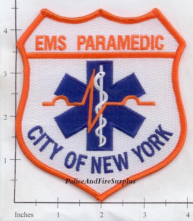New York - NY City EMS Shoulder Fire Dept Patch NYC Old Style v14 Paramedic