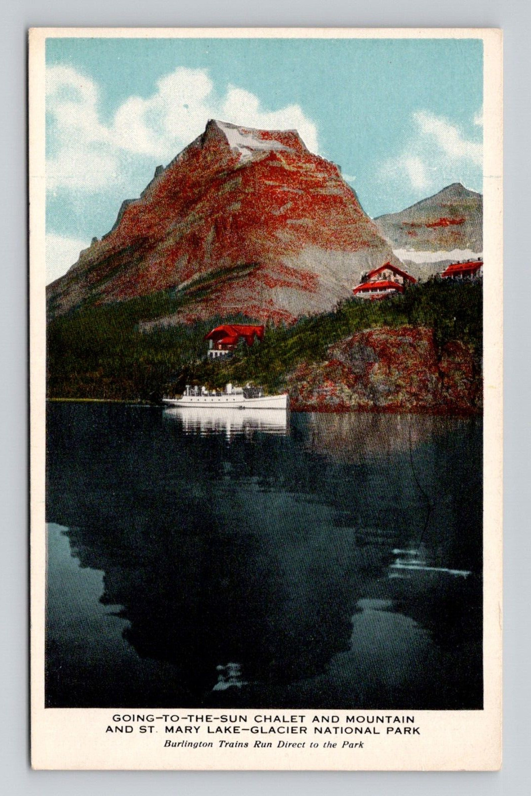 Postcard Going-To-The-Sun Chalet Glacier National Park, Vintage L2