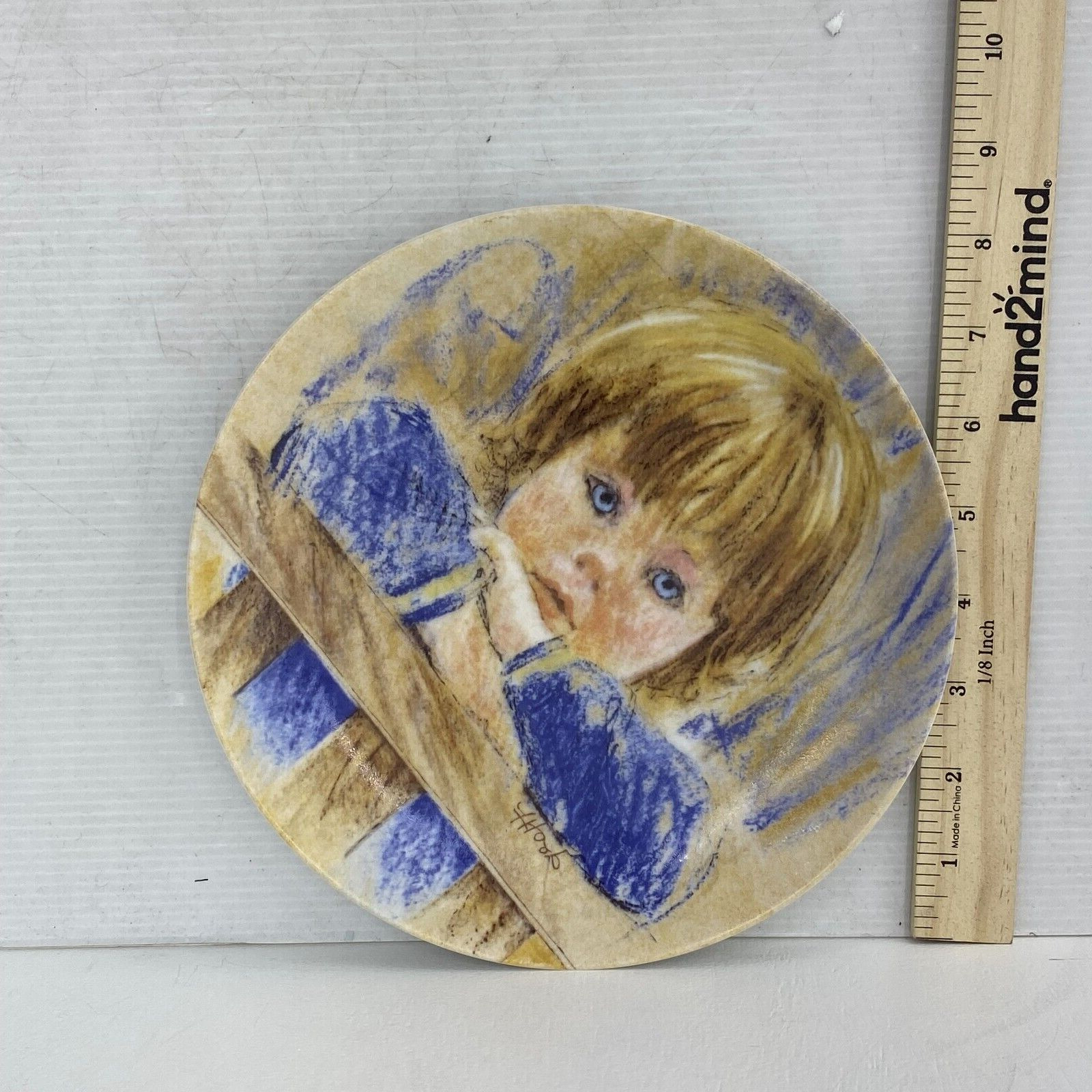 1985 Edwin Knowles Daydreaming Frances Hook Legacy Series Collectors Plate Used