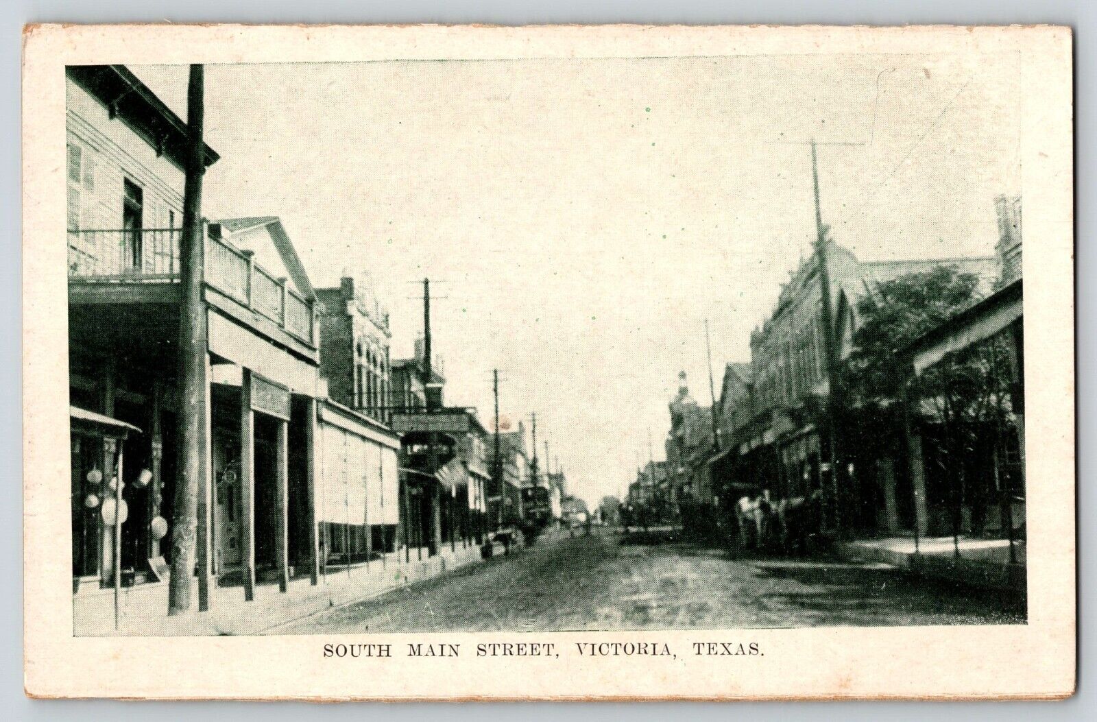 Postcard South Main Street - Victoria Texas