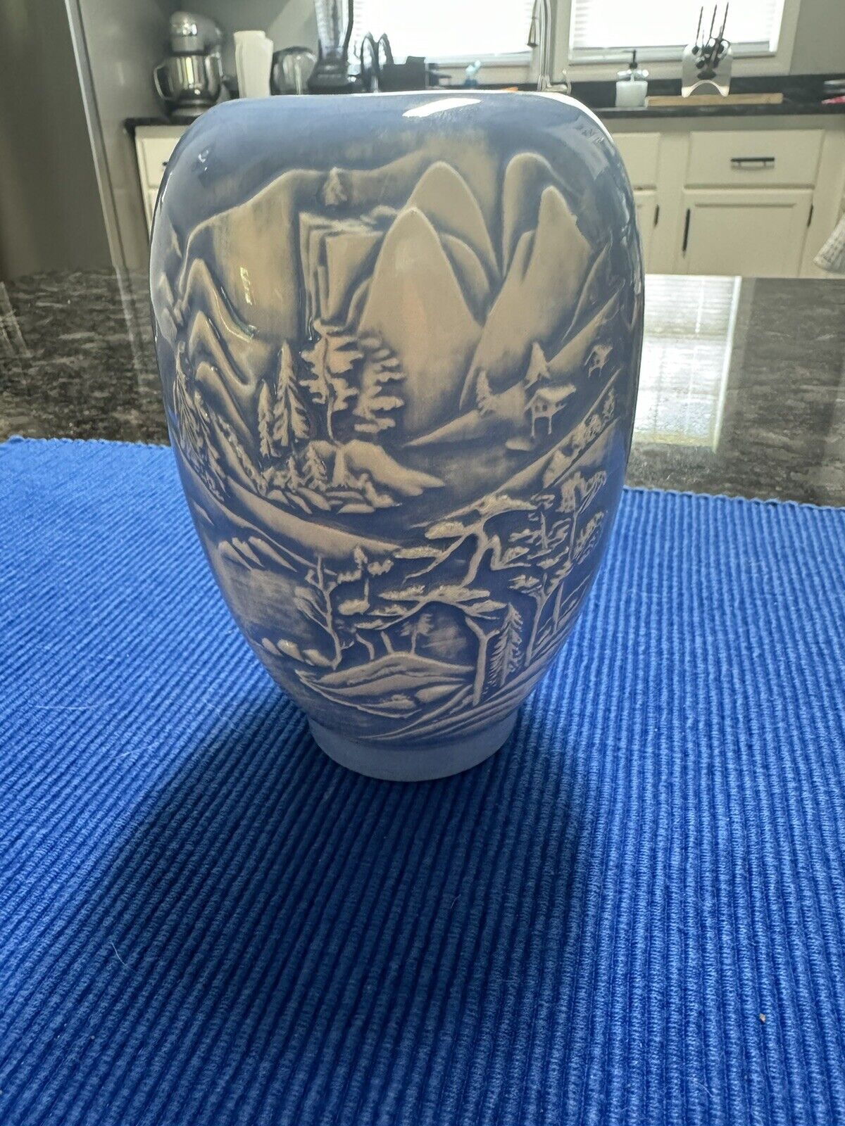 Vintage Blue Japanese Vase