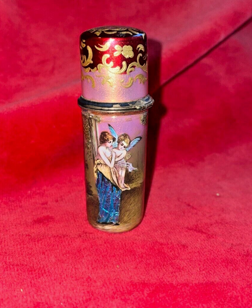Antique Small Cloisonne Angel Design Shaker