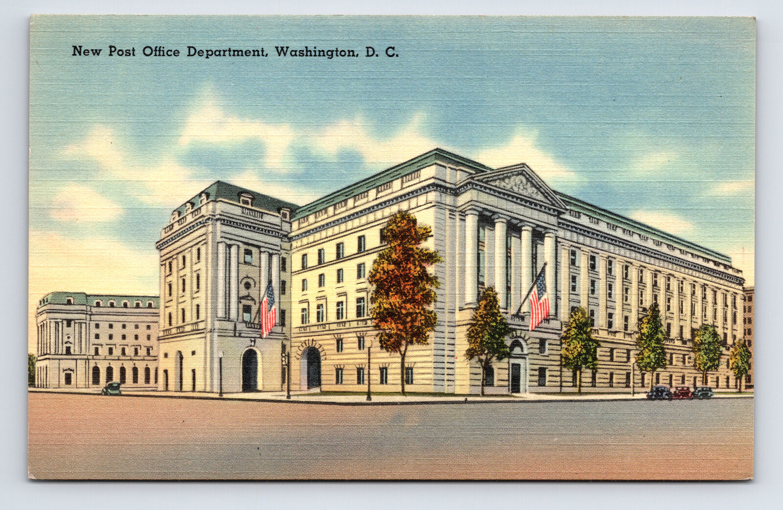 Linen Postcard Washington DC District of Columbia New Post Office Department