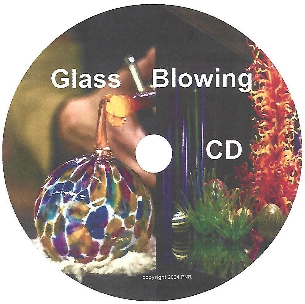 Learn Glass Blowing Craft Art Stained Glass 50+ Books CD