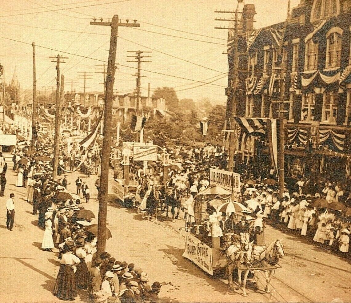 RPPC Old Home Week Parade Punxsutawney Pennsylvania PA 1909