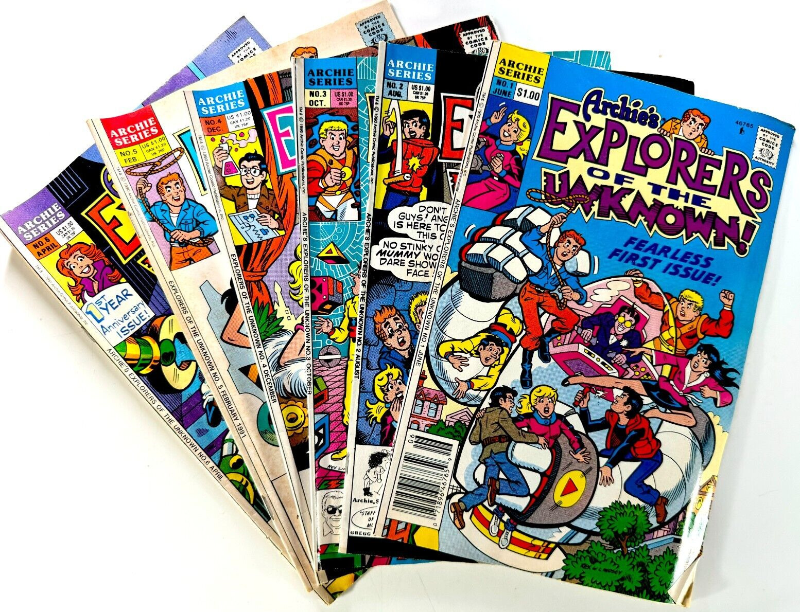 Archie Series ARCHIE\'S EXPLORERS OF THE UNKNOWN (1990-91) #1-6 FN Ships FREE