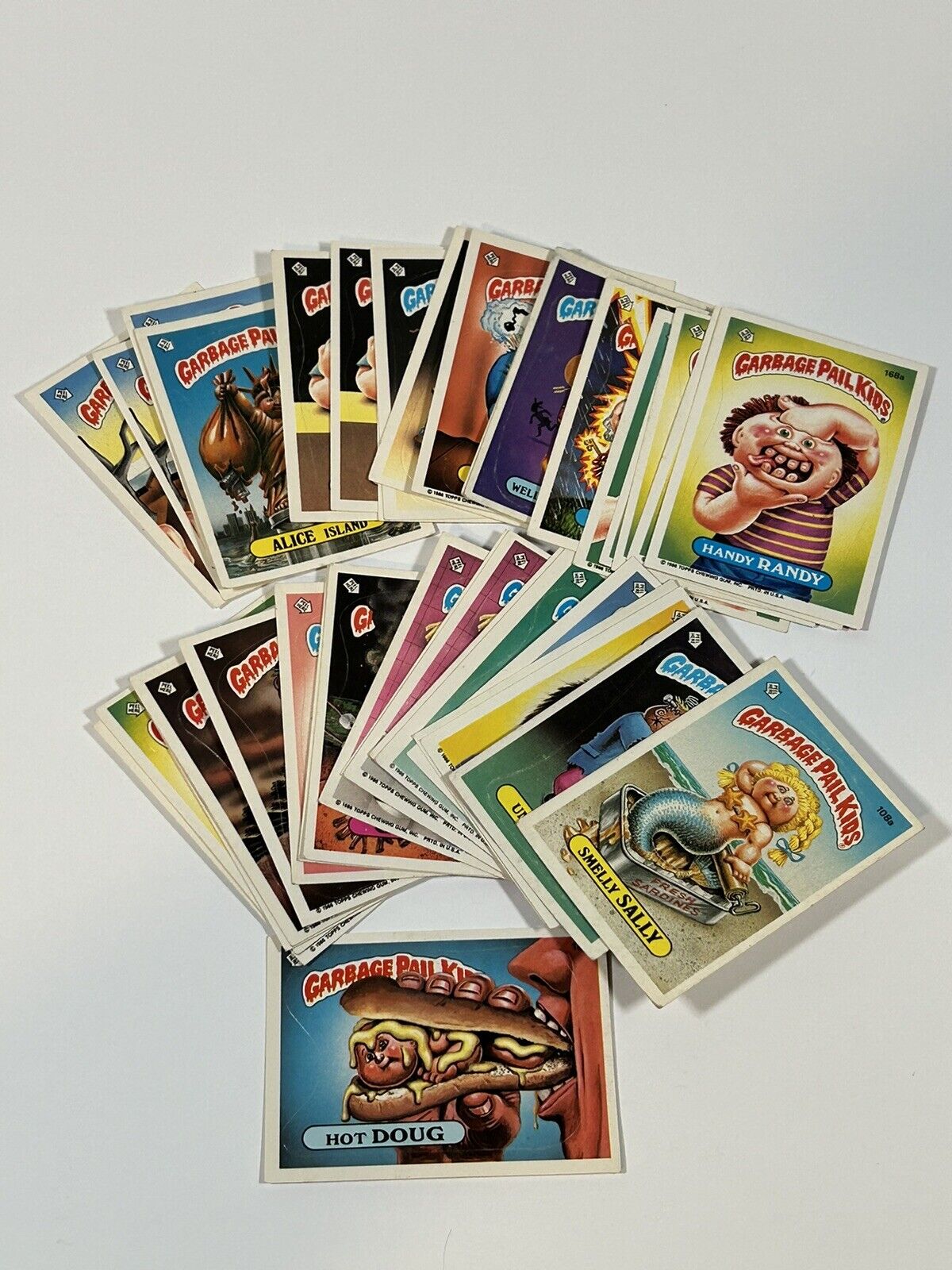 1986 TOPPS GARBAGE PAIL KIDS GPK ORIGINAL STICKER CARDS SOME DOUBLES