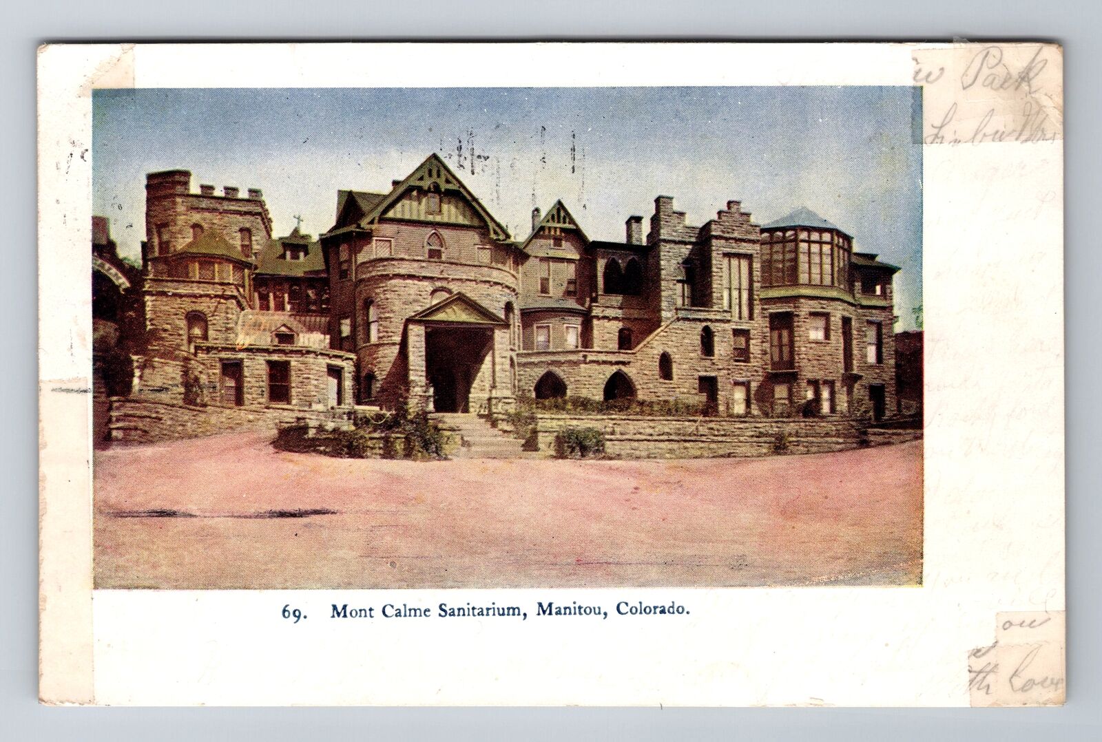 Manitou CO-Colorado, Mont Calme Sanitarium, Antique, Vintage c1908 Postcard