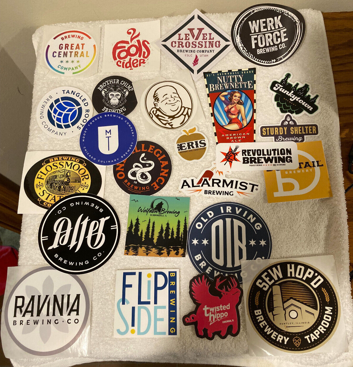 Lot of 24 Brewery Stickers - NEW - 