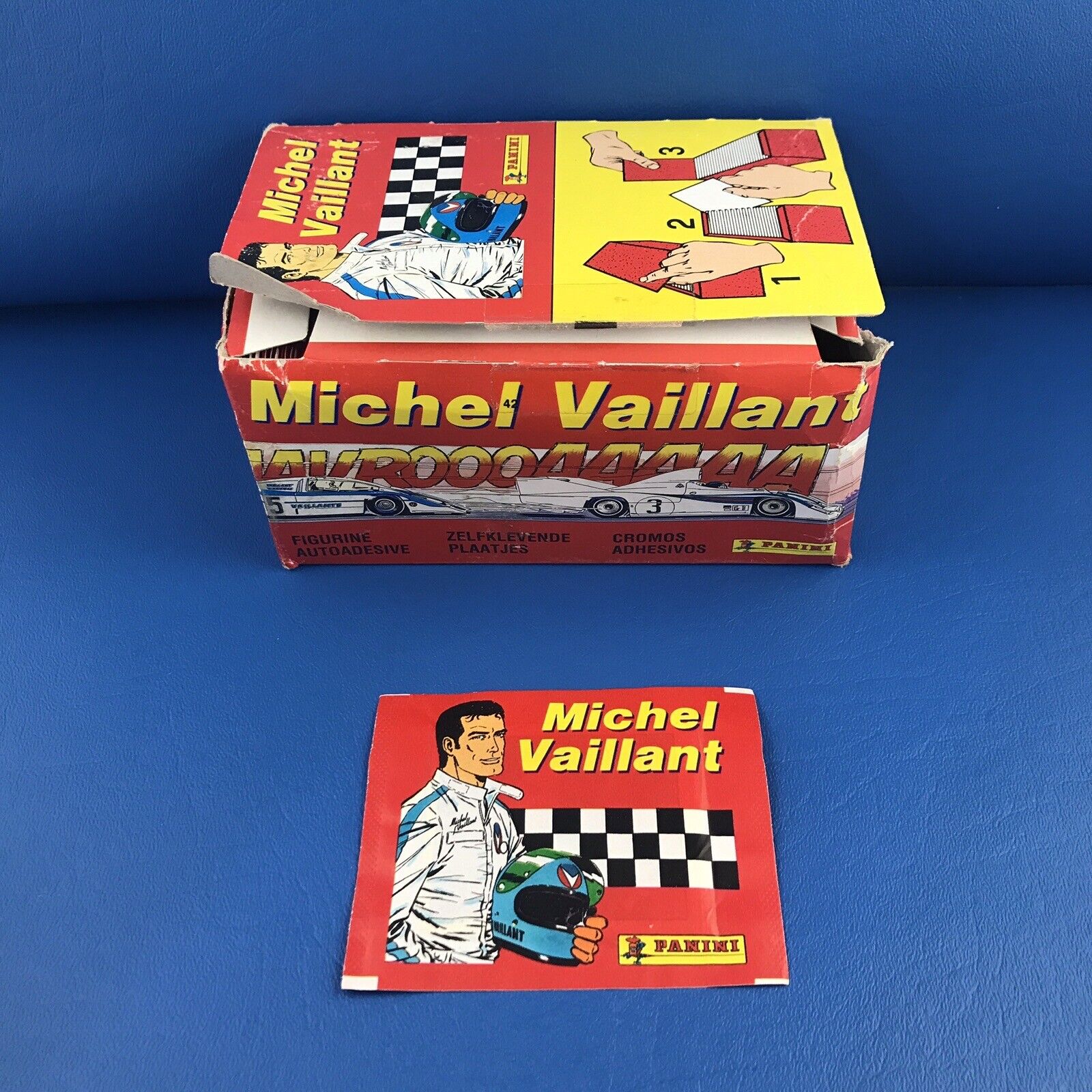 *NEW Vintage 1992 MICHEL VAILLANT ( 1 ) Pack SEALED ALBUM STICKER CARDS Panini
