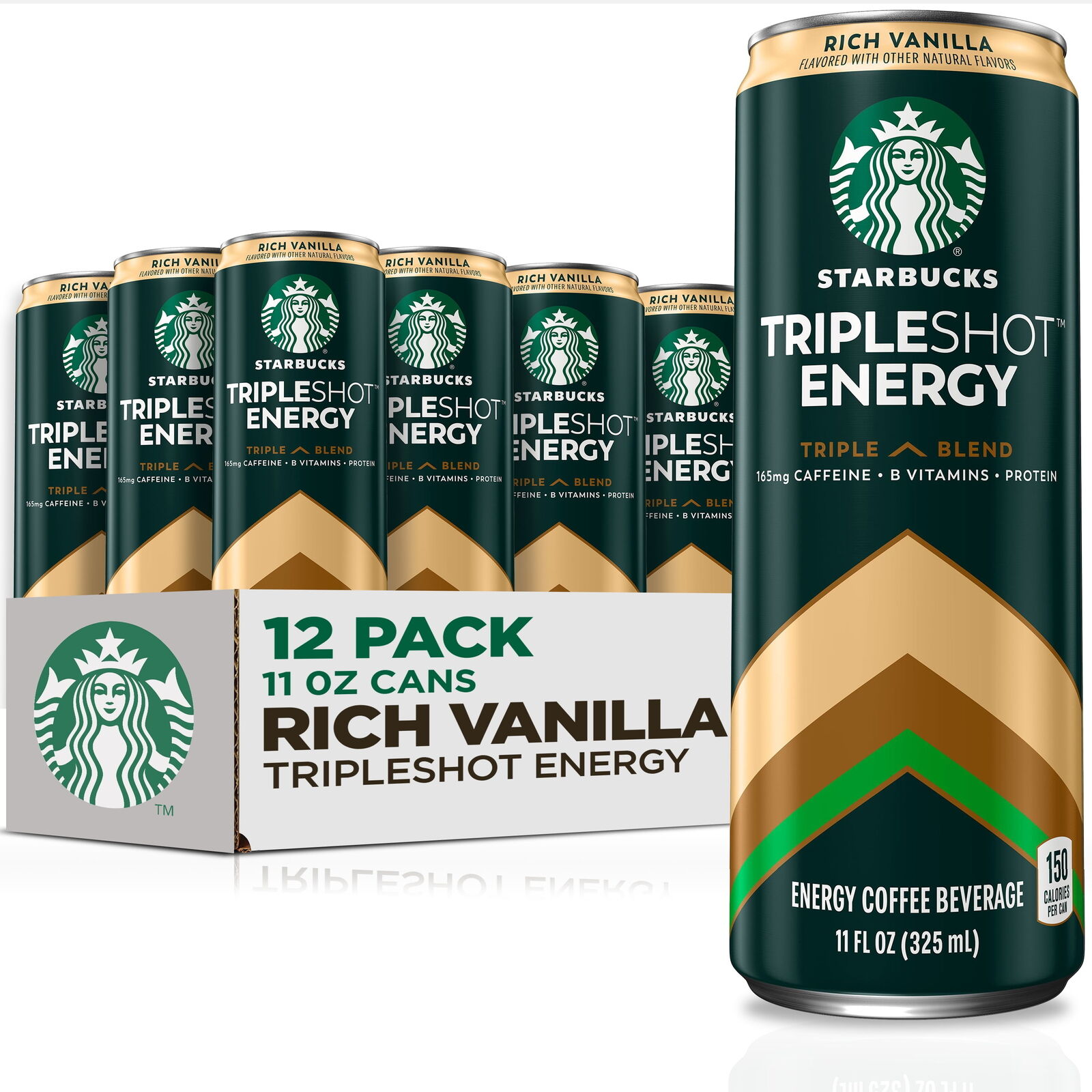 Starbucks Tripleshot Coffee Energy Drink, 11 fl oz Cans 165mg Caffeine