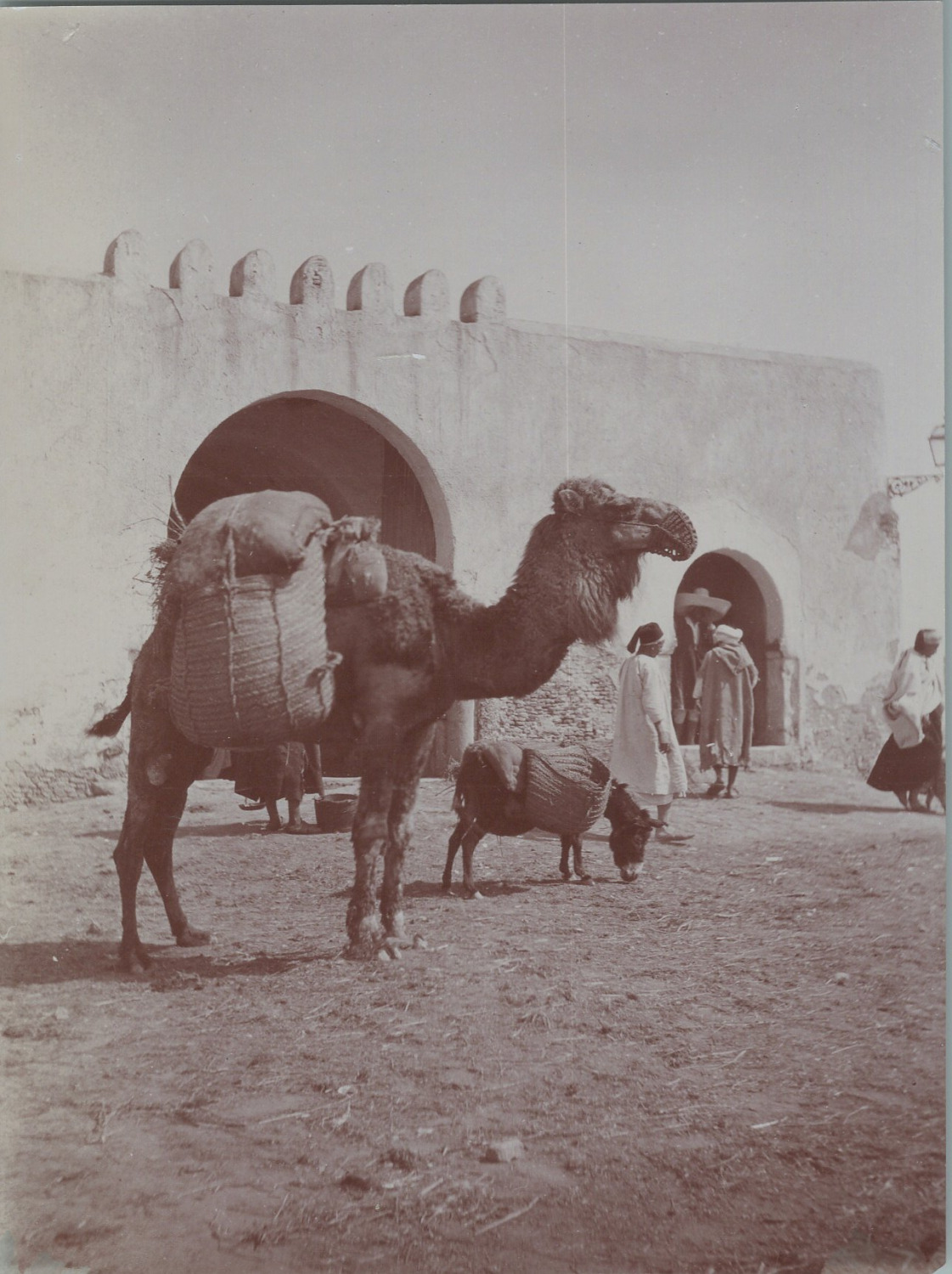 Tunisia, Kairouan, Market View, Vintage Print, circa 1900 Vintage Print Print