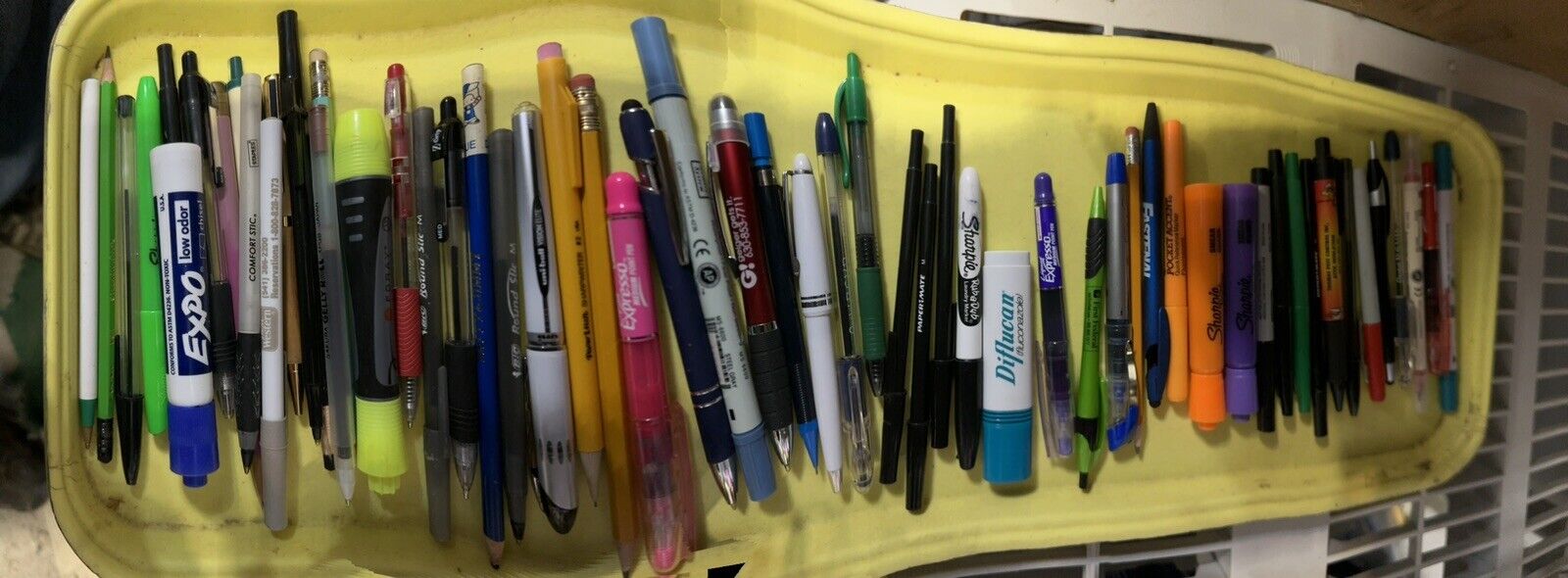 Lot of 45+ ink pens pencils markers Sharpies  Broken Old Common Mix
