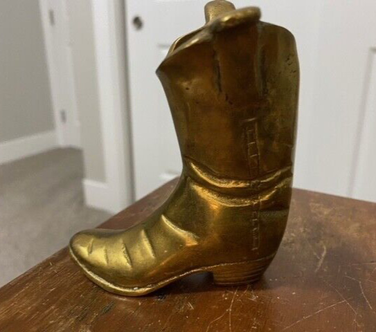 Vintage Solid Brass Cowboy Boot 4\