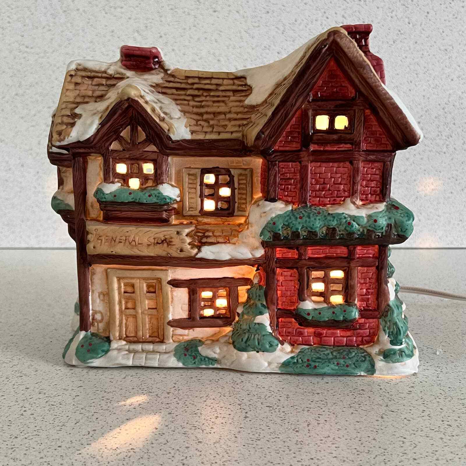 Mervyn's Village Square General Store Two Story Lighted Building 1991 Christmas