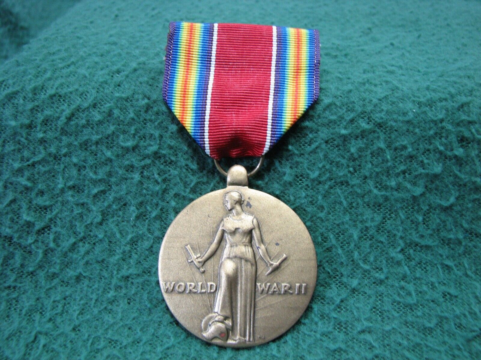Vintage WW ll  U.S. Army  Military Medal With Ribbon   Freedom From Fear & Want