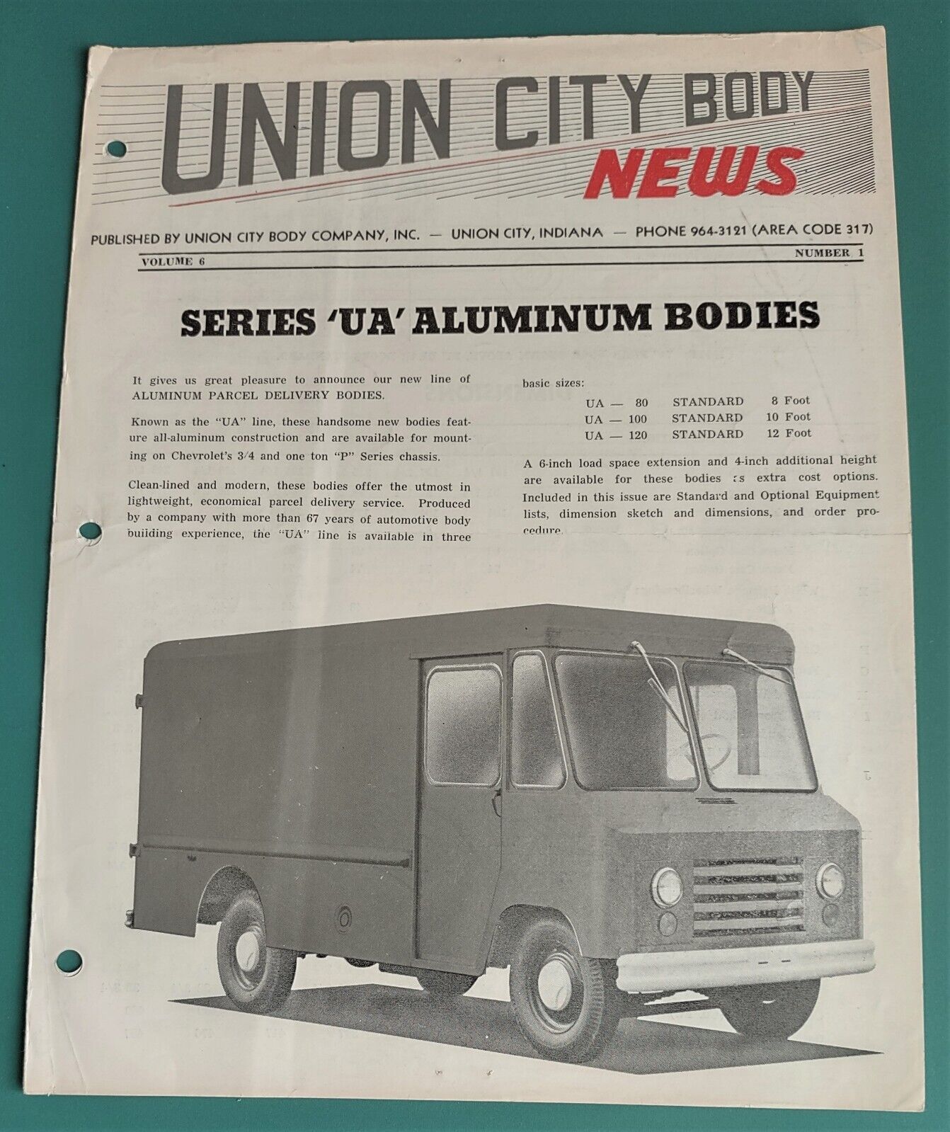 1967 Chevrolet & Union City Body Co. Aluminum Step-Van Delivery Truck Brochure