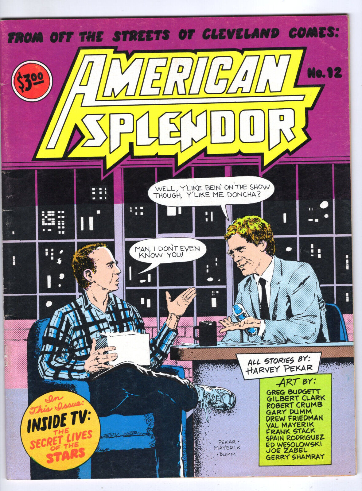 American Splendor #12 Very Good Plus 4.5 Harvey Pekar David Letterman 1987