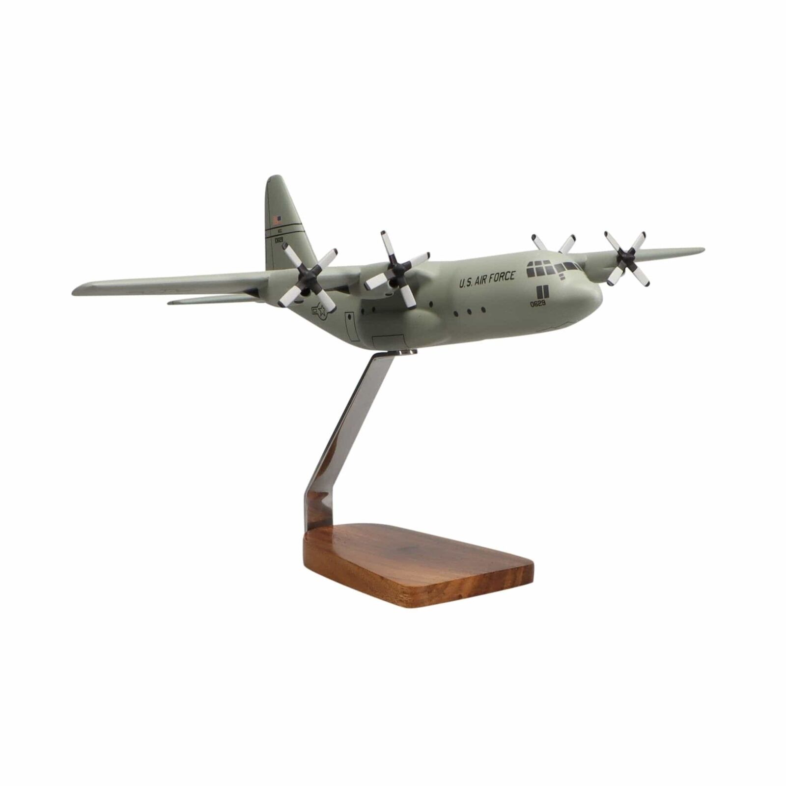 NEW Lockheed C-130H Hercules® (Grey) Large Mahogany Model