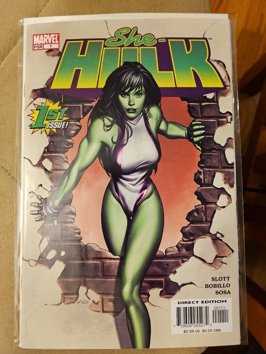 She-Hulk Vol. 1 #1 (May 2004), Slott/Bobillo, 1st app Mallory Book, Pug, NM-/NM 