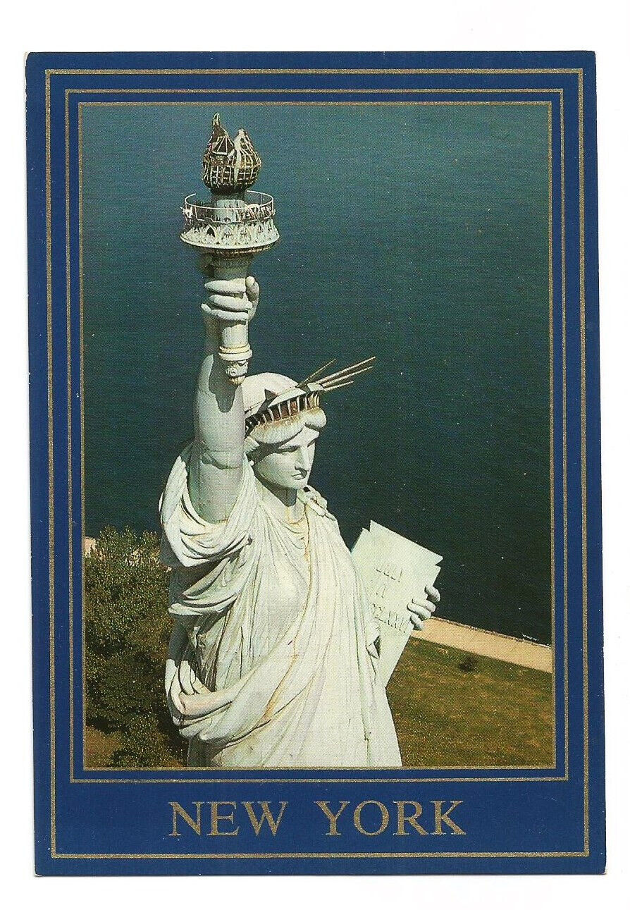 Statue of Liberty New York NY Postcard Aerial