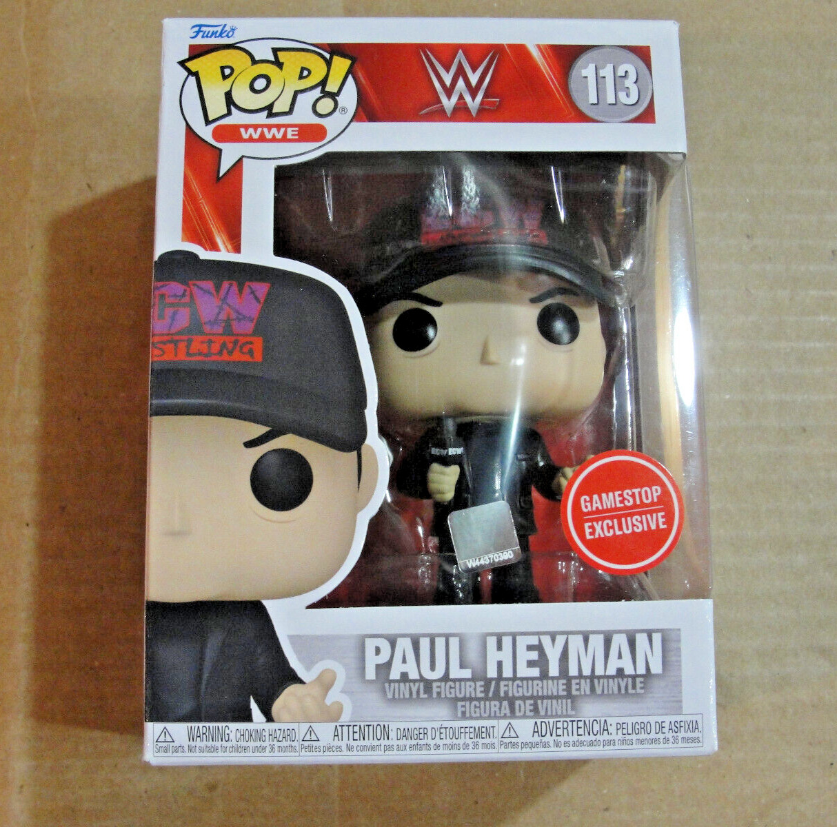 WWE Funko POP Paul Heyman #113 ECW GameStop Exclusive Imperfect Box