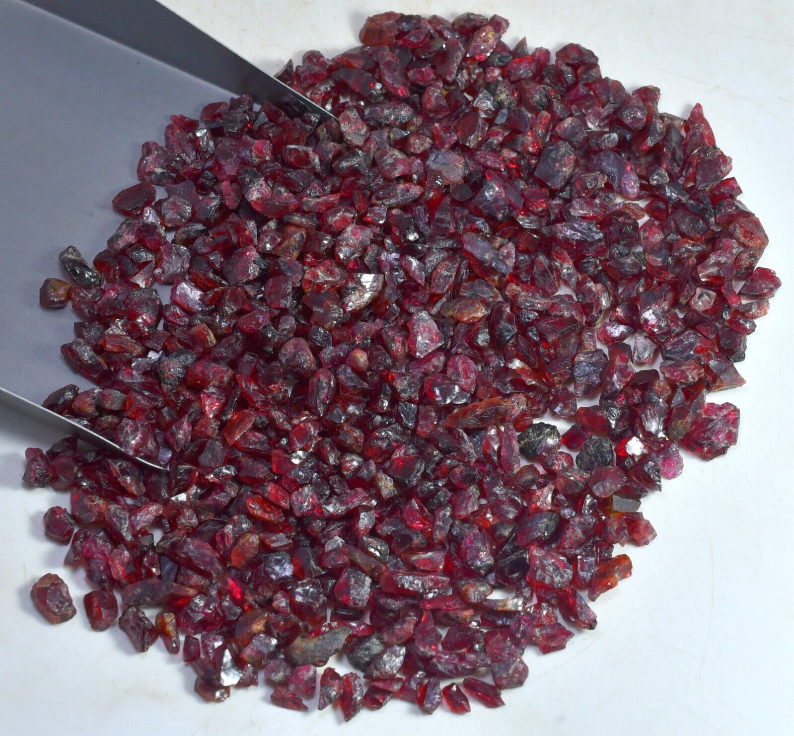 200 GM Faceted Transparent Natural Red RHODOLITE GARNET Crystals Lot Afghanistan