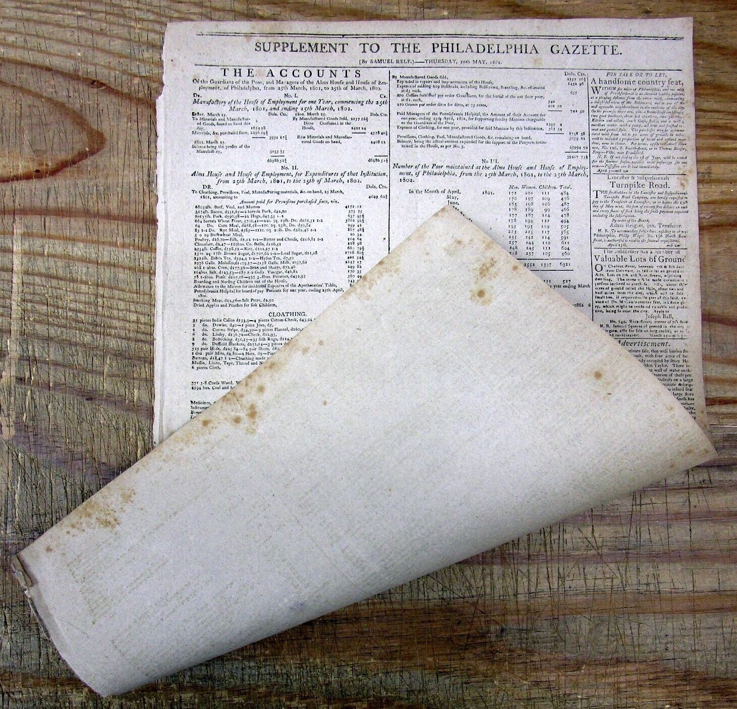 1802 newspaper w broadside \