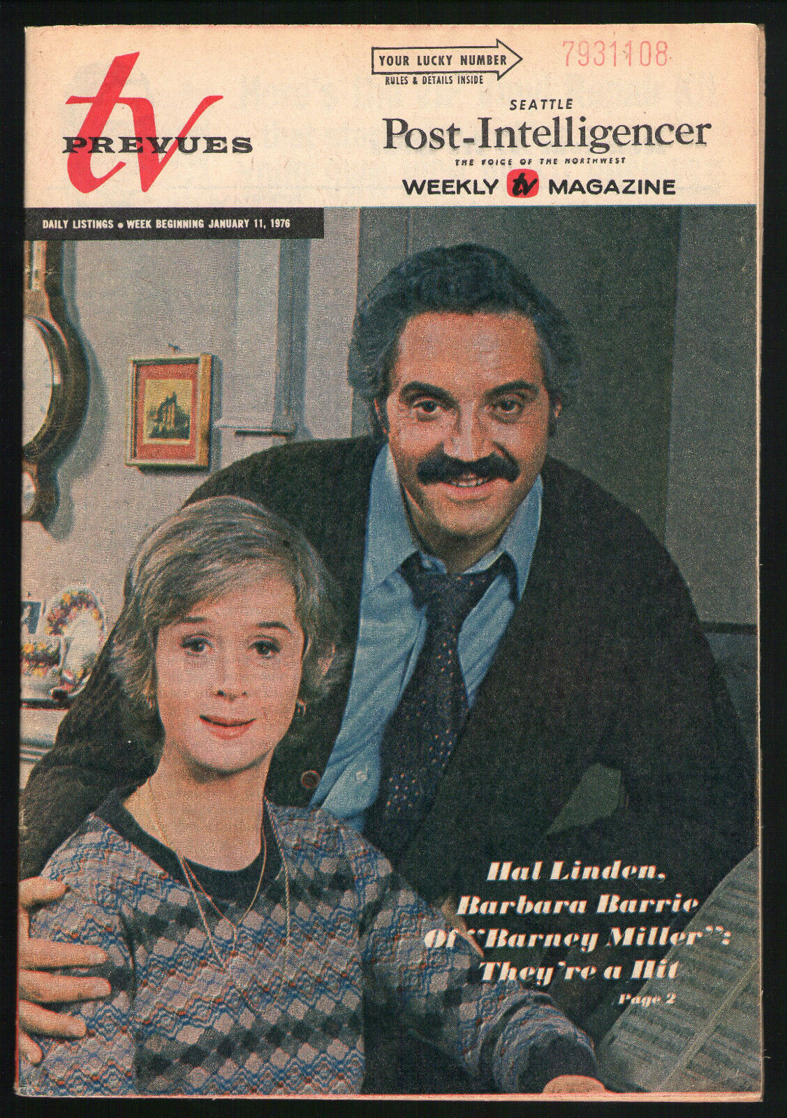 1976 Seattle Tv Prevues Tv Guide Hal Linden Carol Burnett Vicki Lawrence