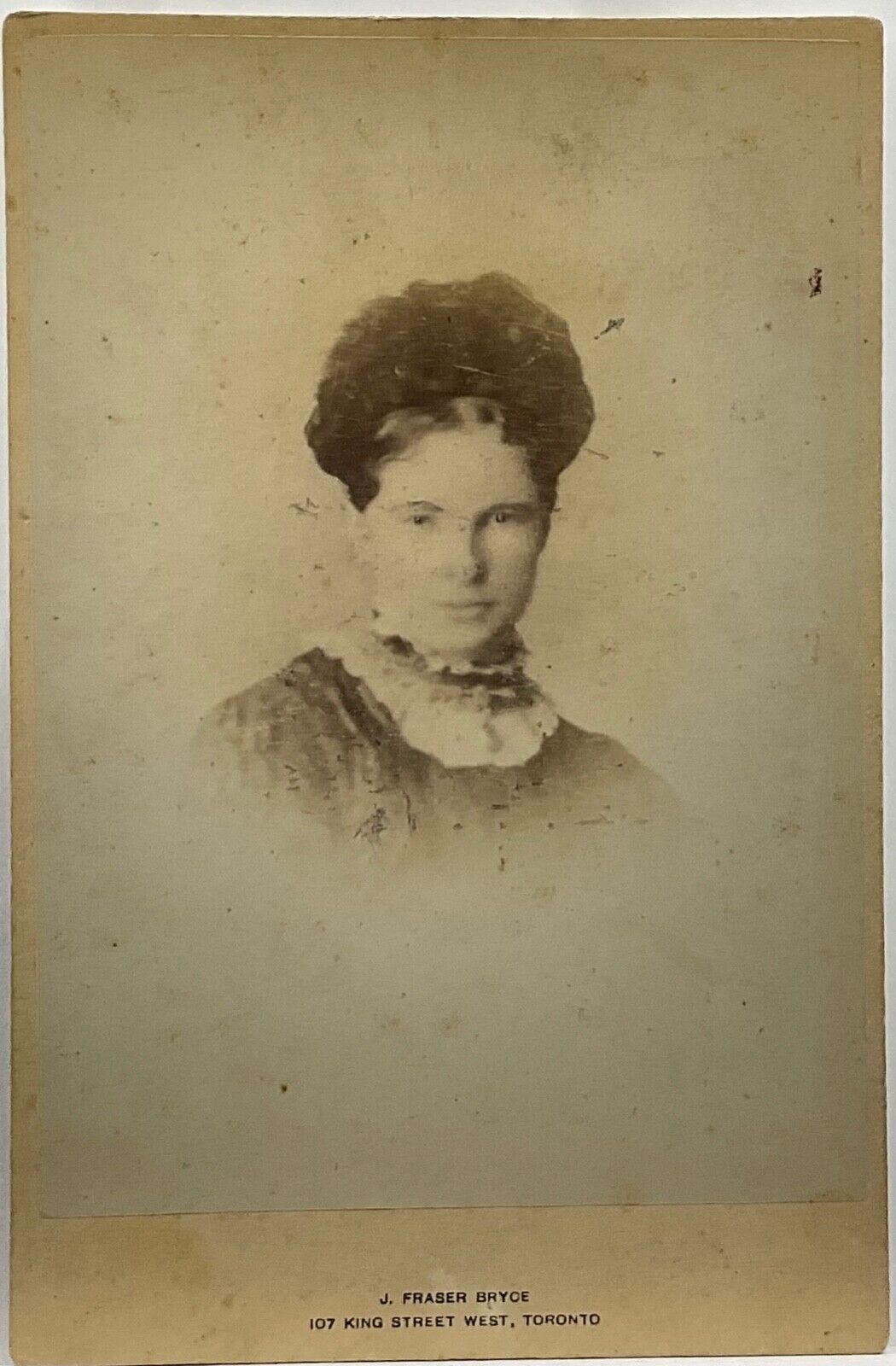 c.1880s Cabinet Card Hauntingly Beautiful Woman Portrait Photo Toronto Canada