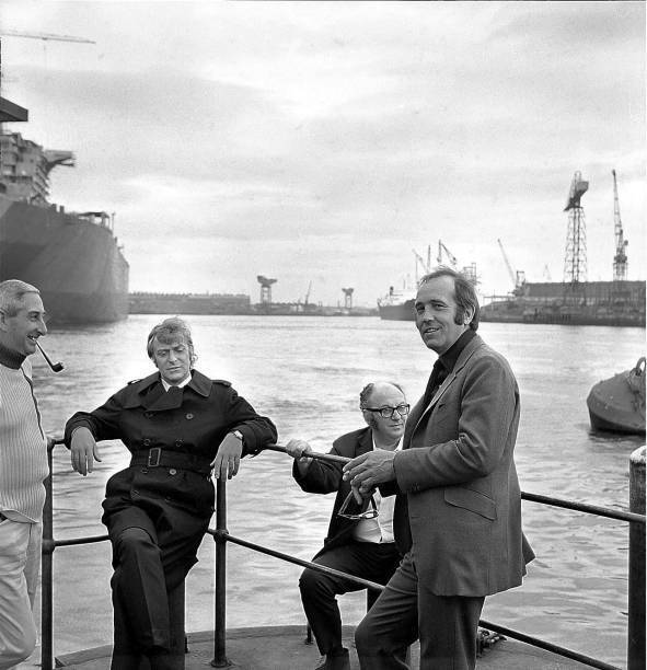 The filming of Get Carter at Wallsend with actors George Sewell I - Old Photo 1