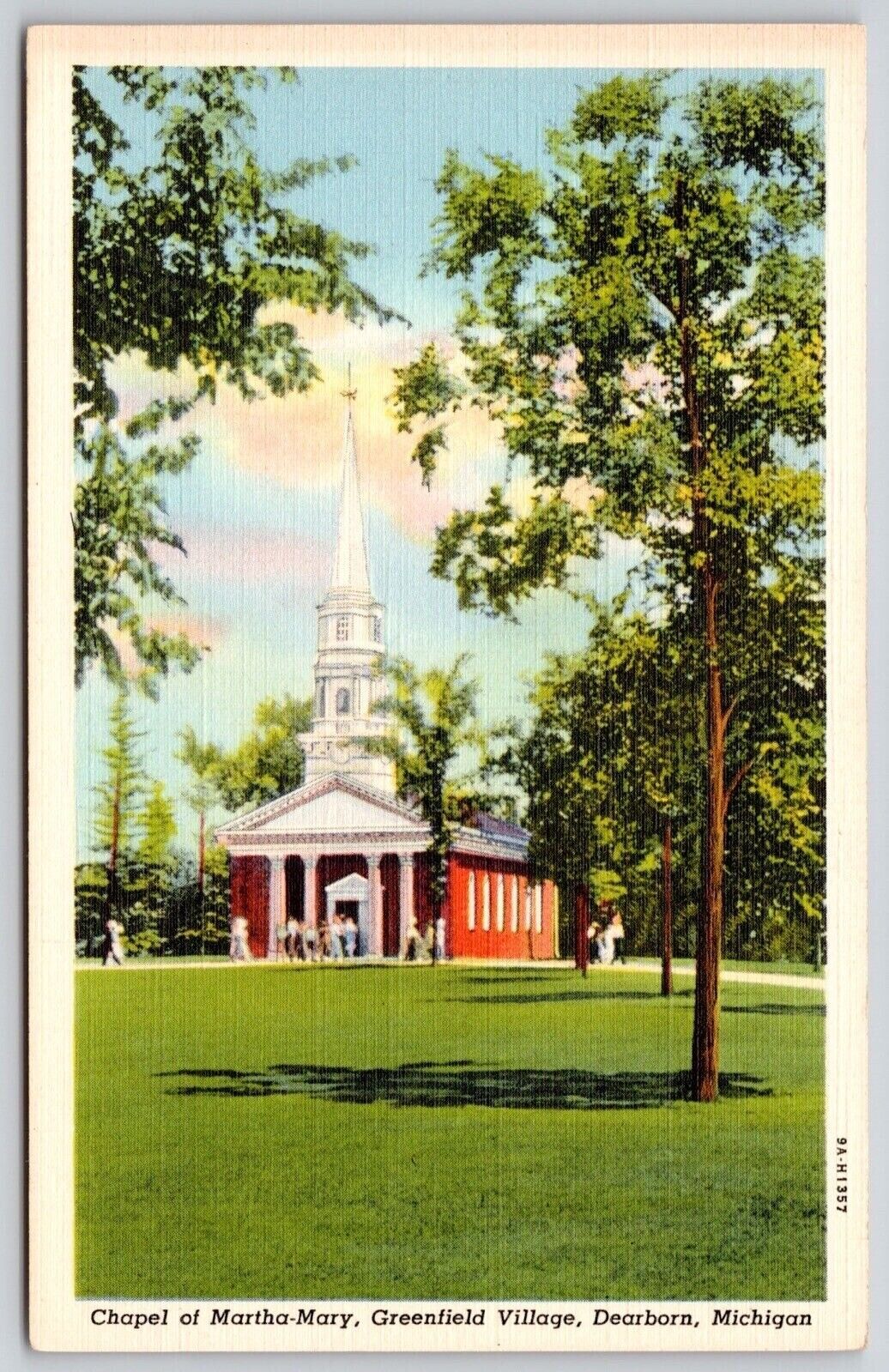 Chapel Martha Mary Greenfield Village Dearborn Michigan Church Vintage Postcard