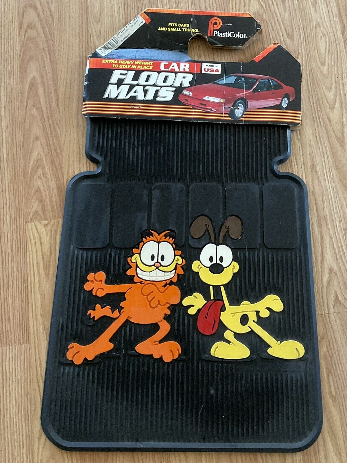 Vintage Garfield And Odie Car Floor Mats Heavy Duty Rare