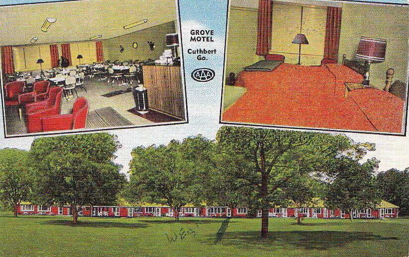  Postcard Grove Motel Cuthbert GA 