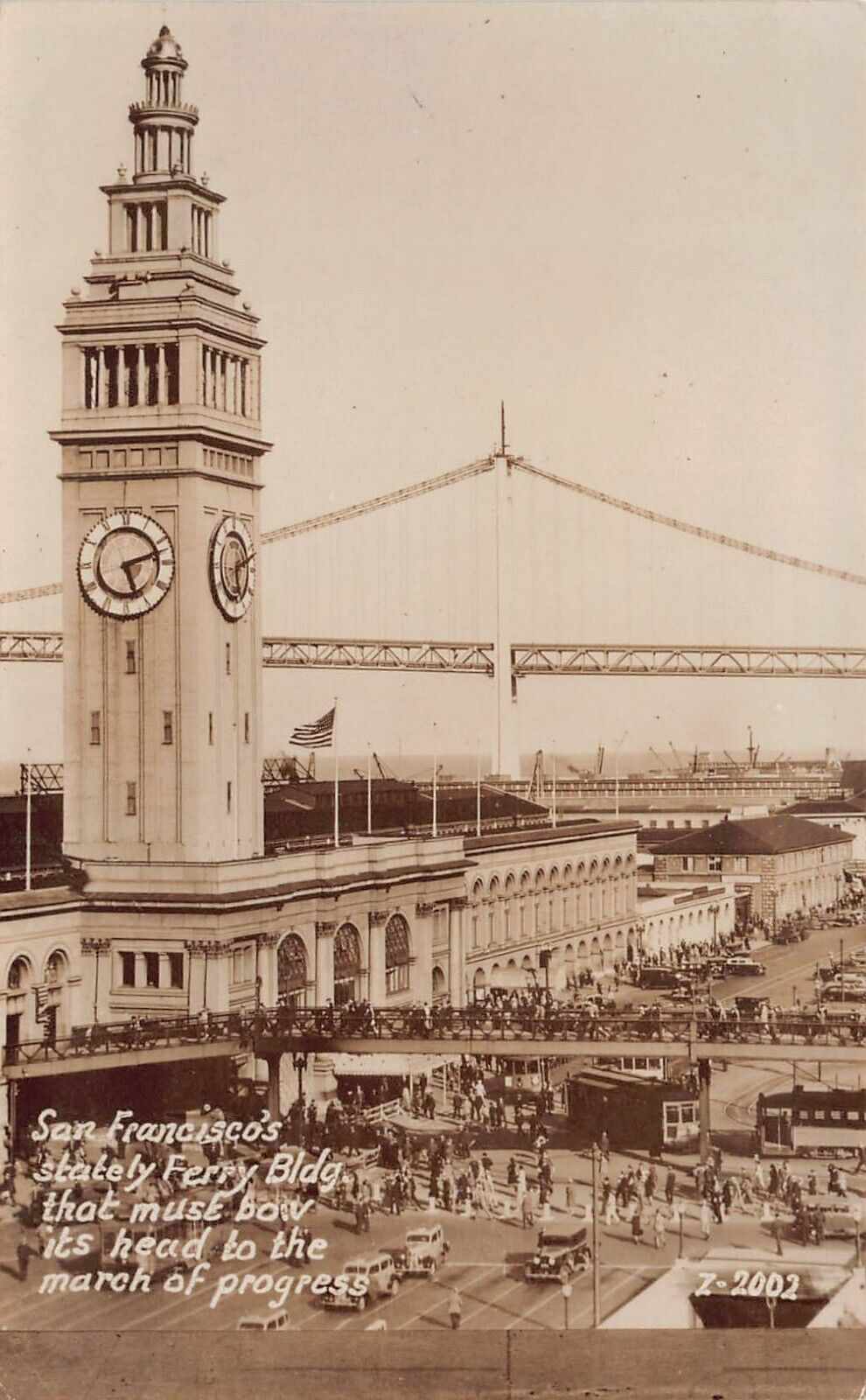 RPPC San Francisco CA California Ferry Bldg Building 1930s Vtg Photo Postcard R2