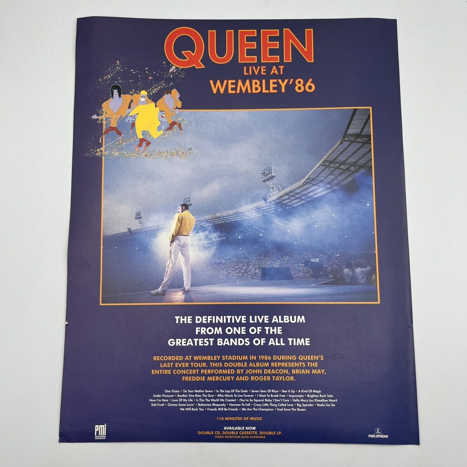 Queen Live at Wembley 86 Vintage 1992 UK Promo Print Ad 10\