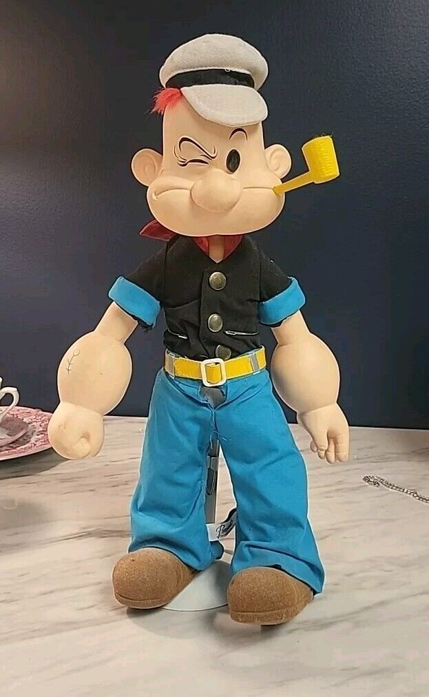 Vintage 1986 Popeye Figure by King Features Syndicate. 17 Inches Tall.