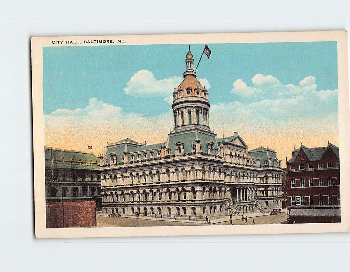 Postcard City Hall Baltimore Maryland USA