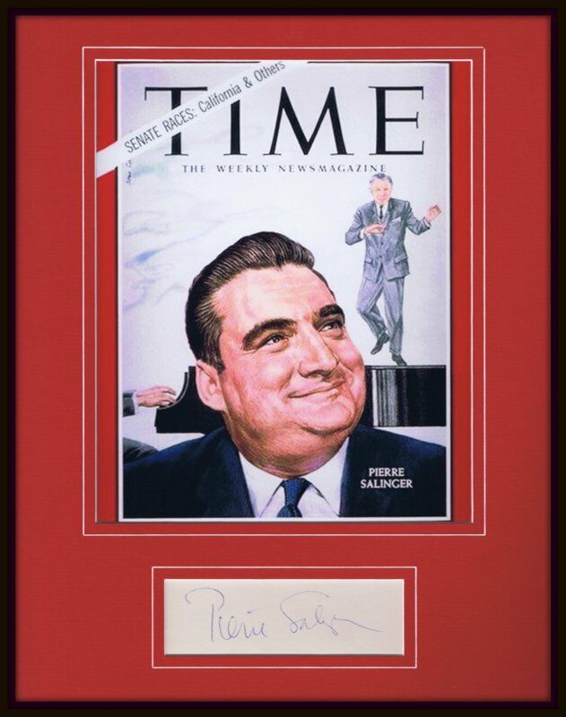 Pierre Salinger Signed Framed 11x14 Photo Display Press Secretary for JFK