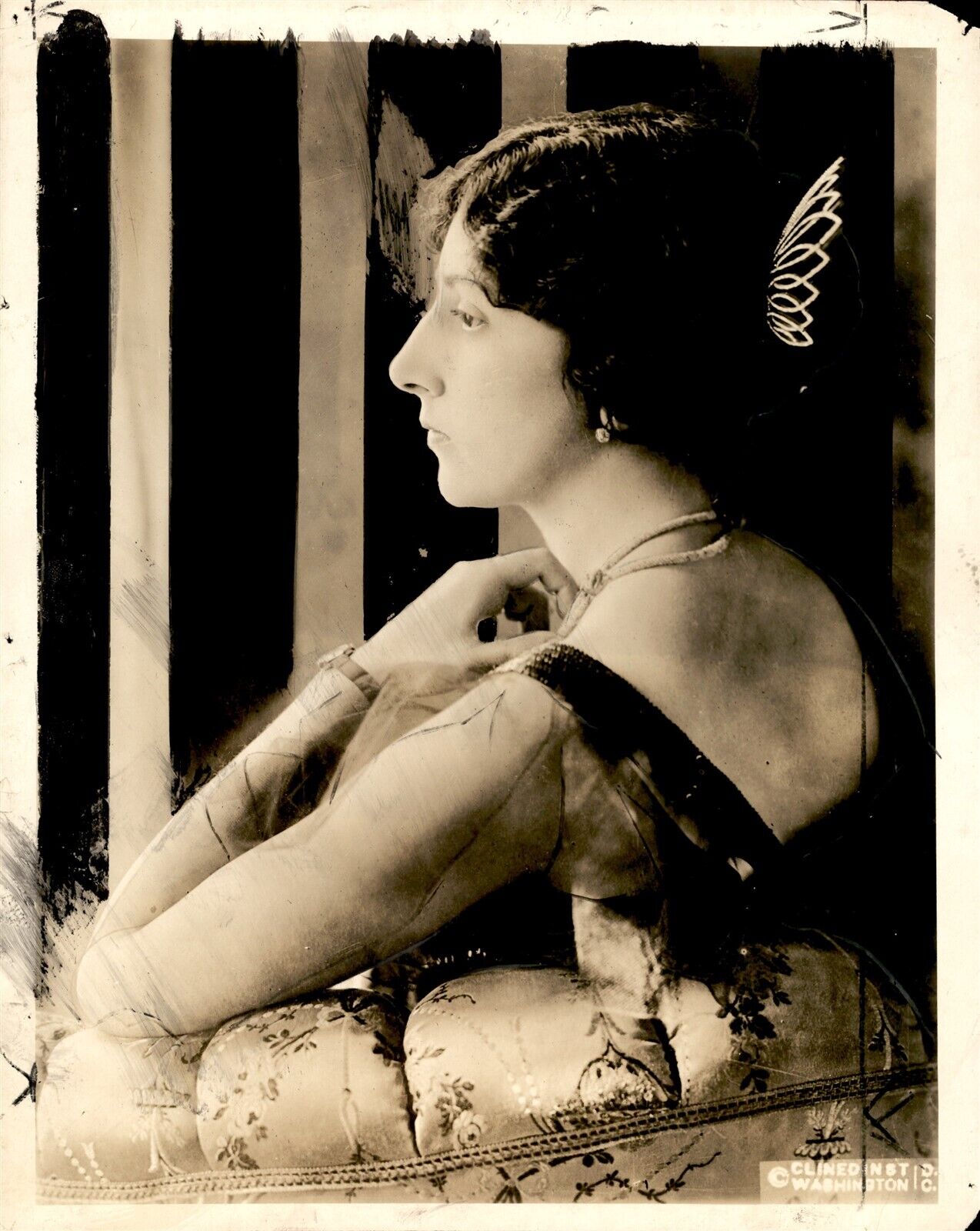 GA190 1919 Original Photo MADAME URUETA Columbian Minister Wife Beautiful Glam