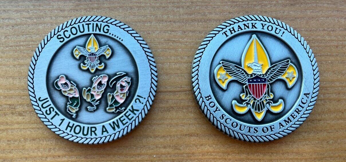 JUST 1 HOUR A WEEK? CHALLENGE COIN Cub Scout and Boy Scout Leader Award Gift