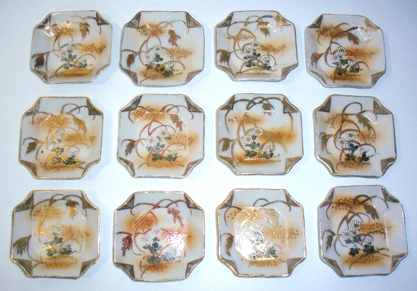 Moriage Handmade Ceramic Asian Open Salt Cellars Mint Condiment Dishes Set Of 12