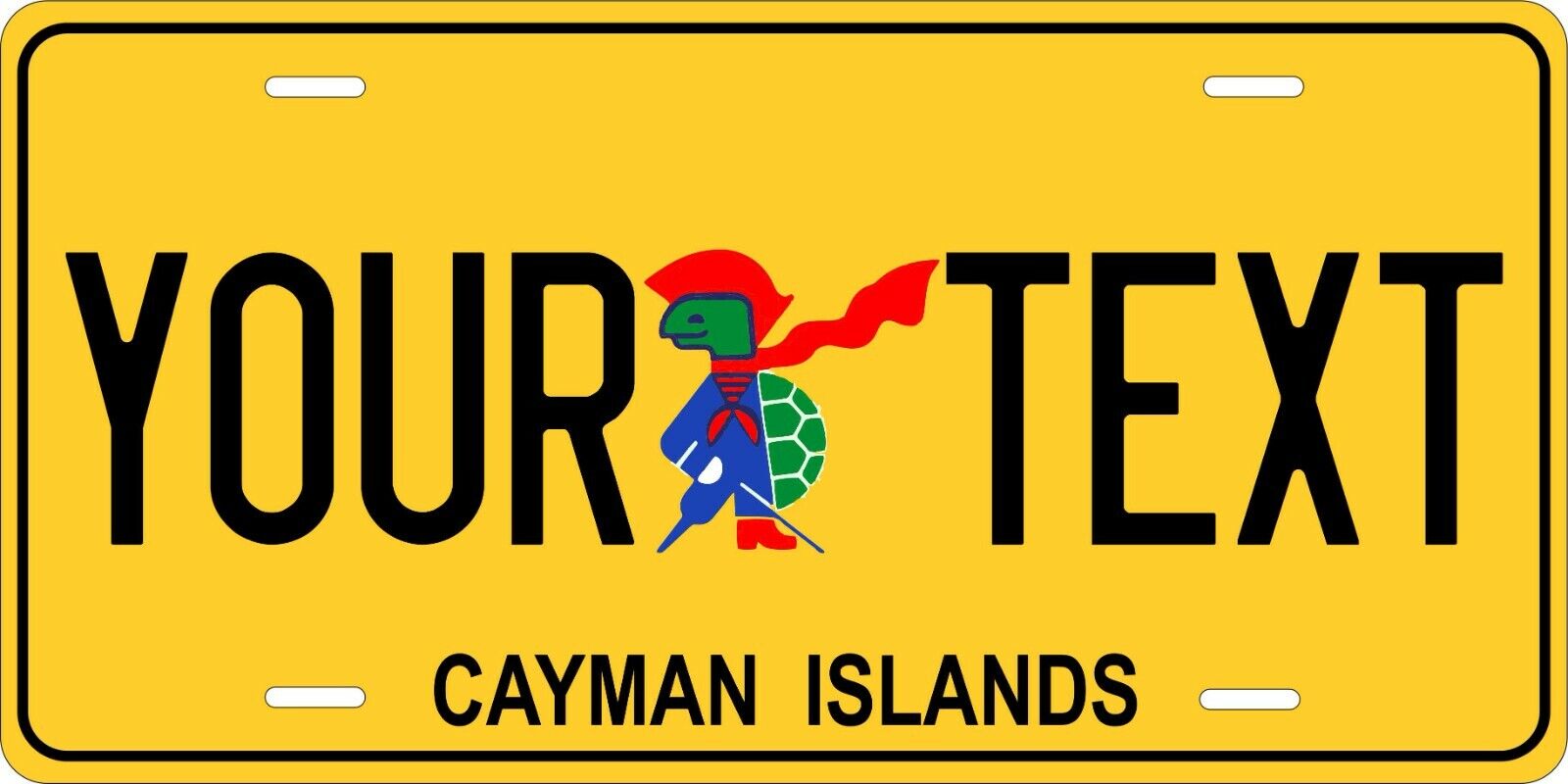 Cayman Islands Turtle License Plate Personalized Custom Auto Bike Motorcycle Tag