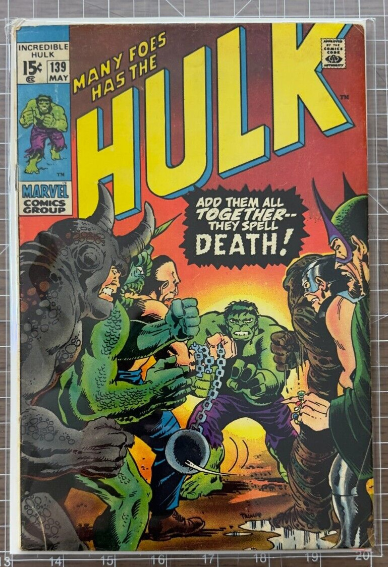 1971 Incredible Hulk #139 CGC 3.5-4.5 Marvel Comic