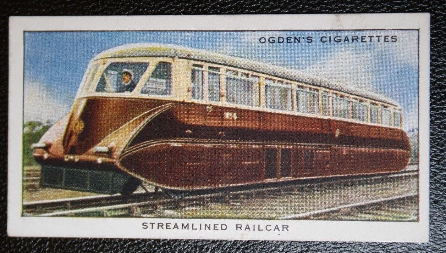 Great Western Railway  Streamlined Railcar No 4   Vintage  1930\'s Card  AD26