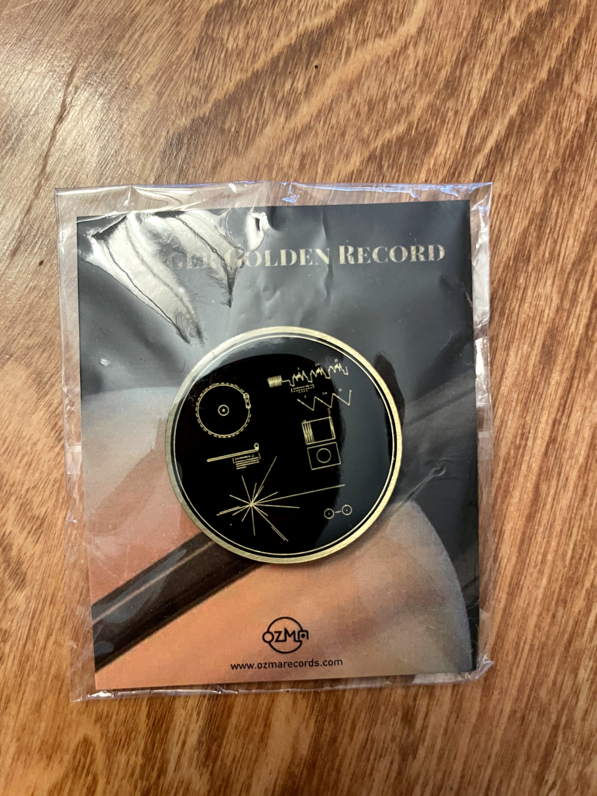 NASA Voyager Golden Record Enamel Metal Pin 1.25\